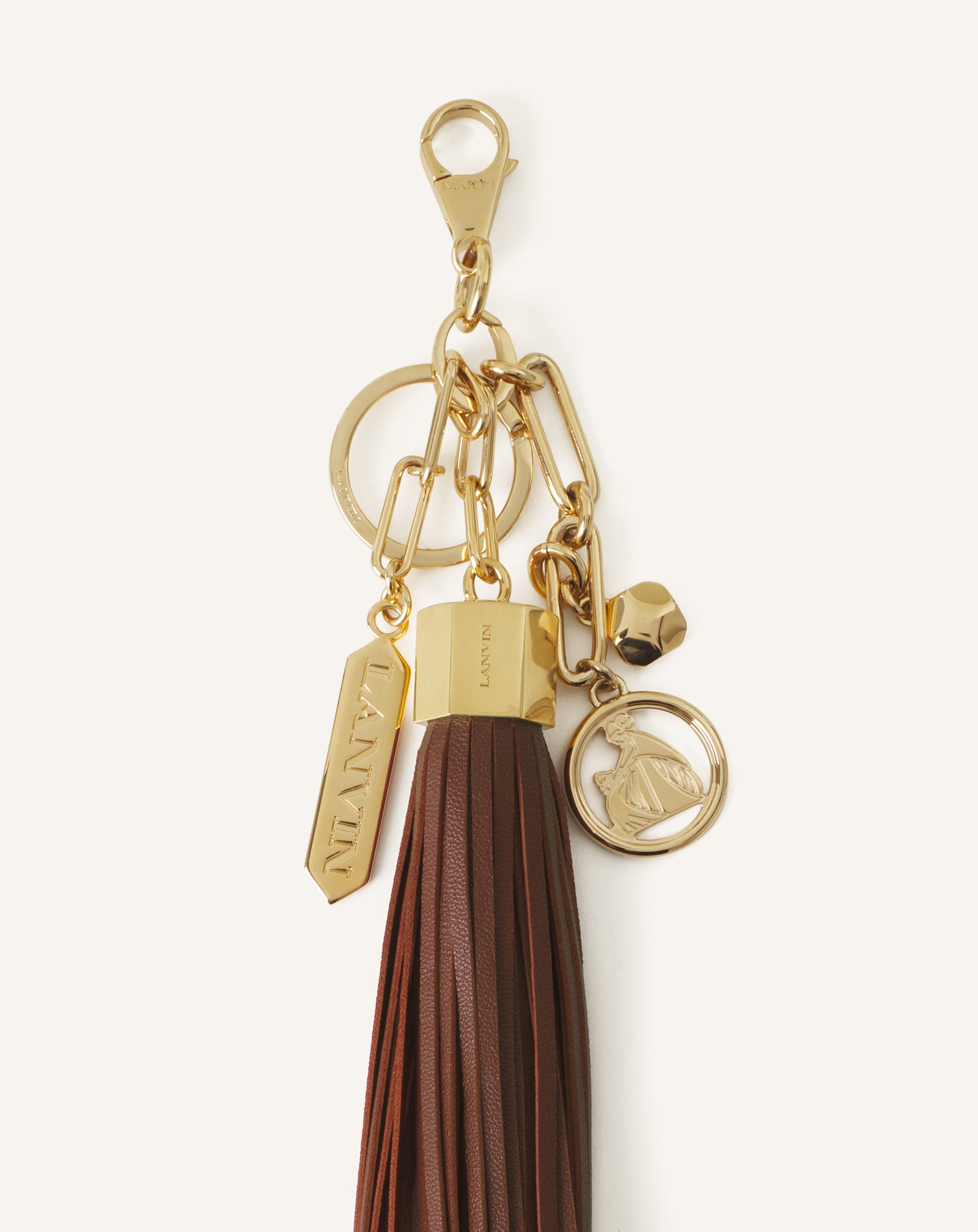 LARGE LEATHER POMPOM BAG CHARM - Image 3