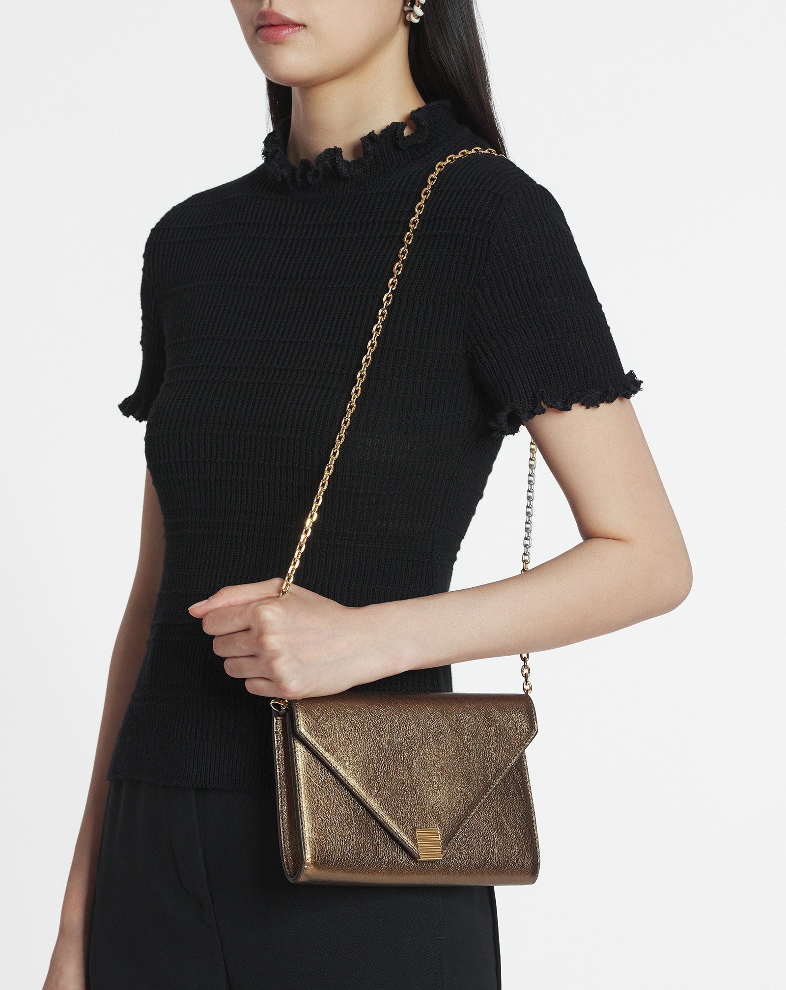 CONCERTO ARPÈGE WALLET BAG IN METALLIC GRAINED LEATHER - Image 2