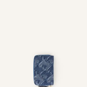 LUNAR YEAR ZIPPED CARDHOLDER IN DENIM