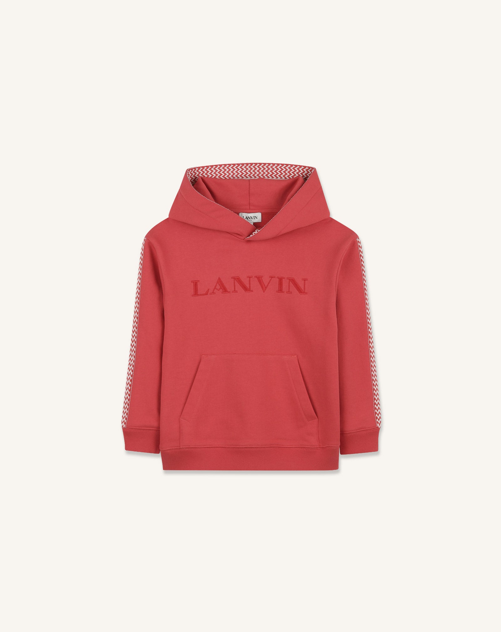 EMBROIDERED LANVIN CURB HOODIE IN COTTON