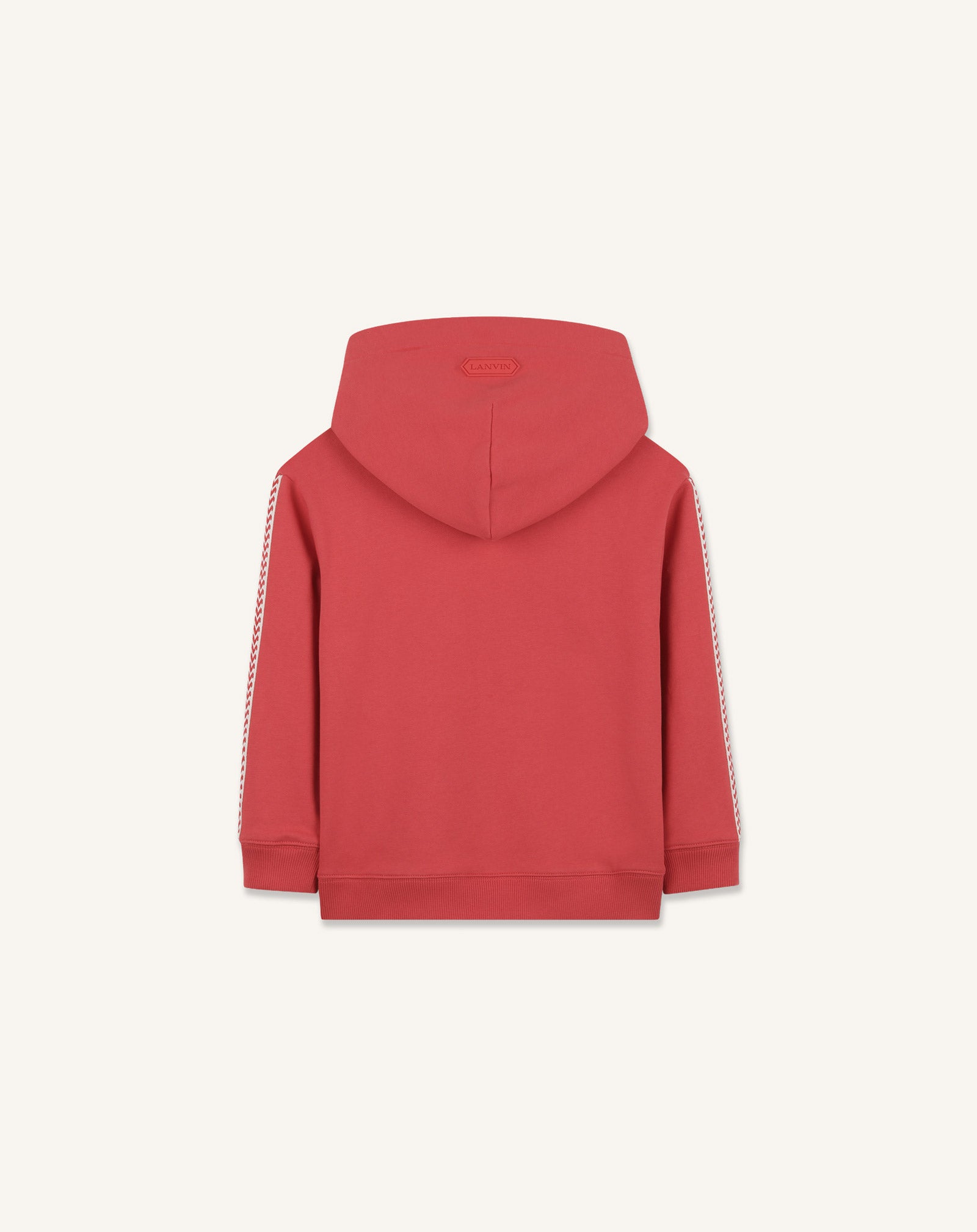 EMBROIDERED LANVIN CURB HOODIE IN COTTON - Image 3