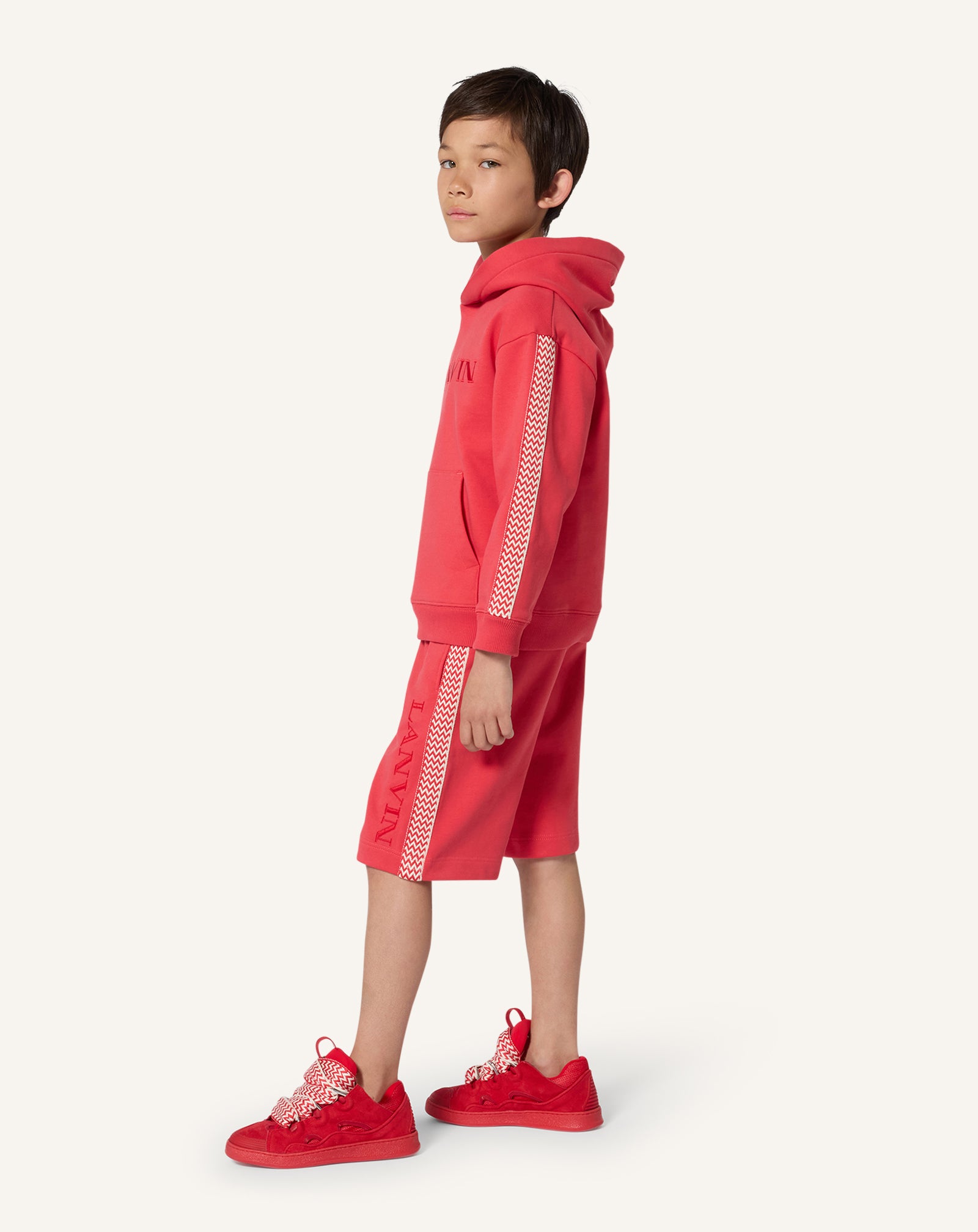 EMBROIDERED LANVIN CURB HOODIE IN COTTON - Image 2