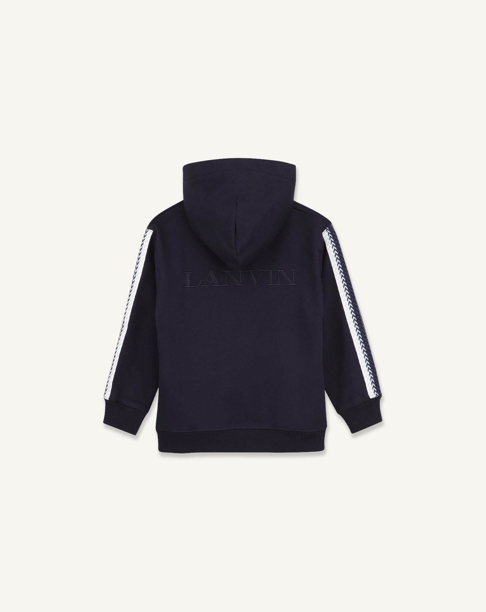 EMBROIDERED LANVIN ZIP-UP HOODIE IN COTTON - Image 2