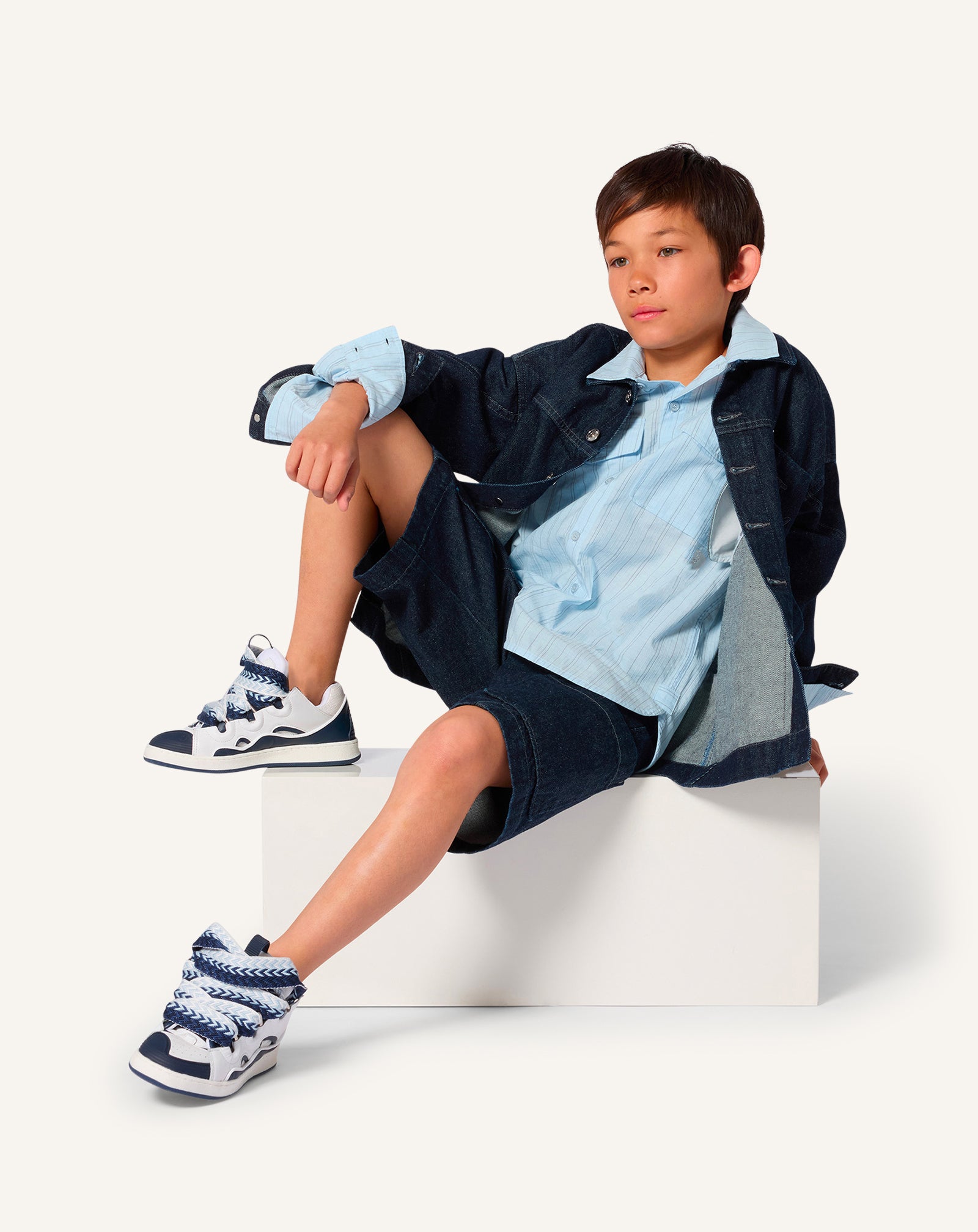 LONG-SLEEVED SHIRT IN COTTON - Image 2