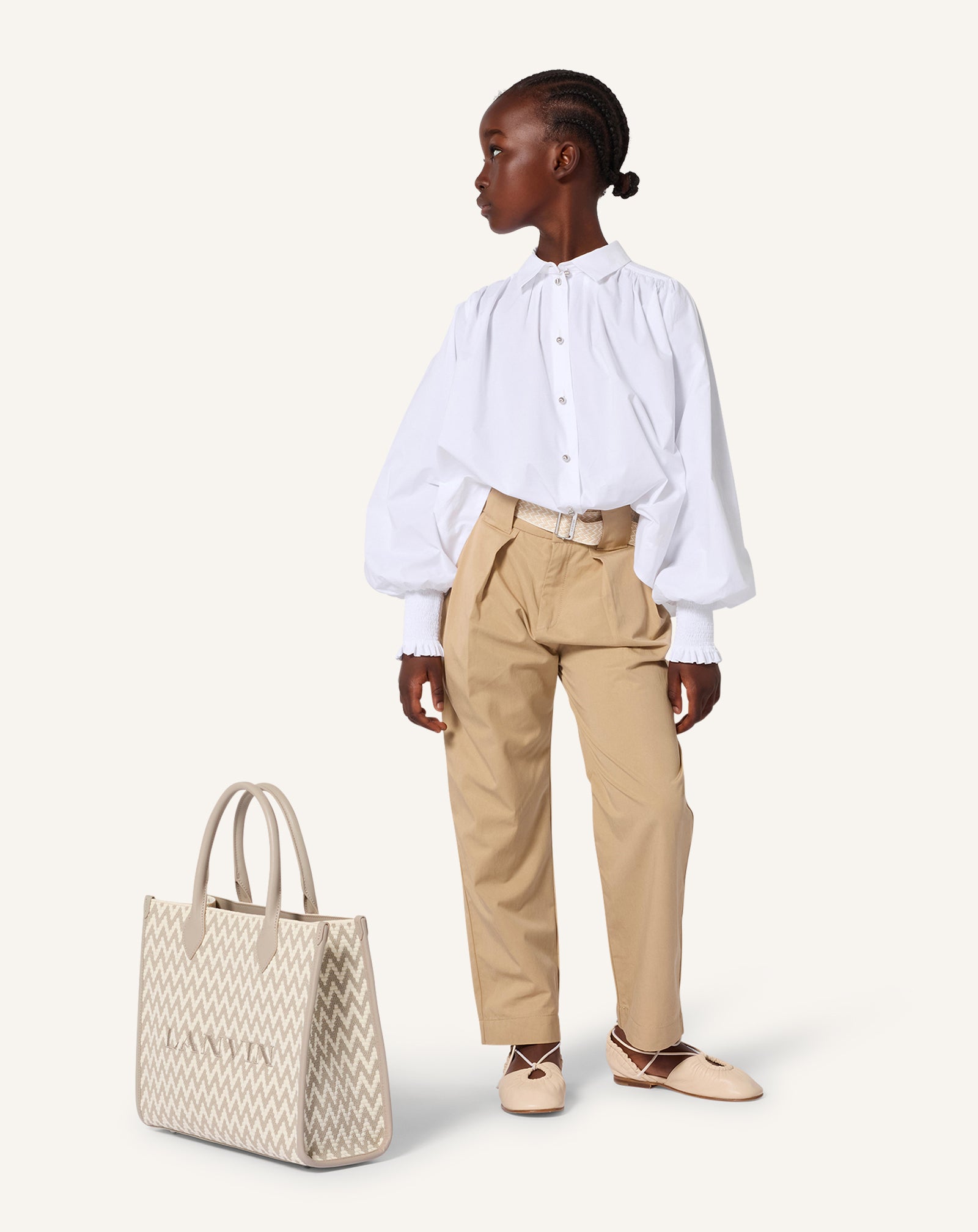 LONG SLEEVE CEREMONY BLOUSE IN COTTON - Image 2