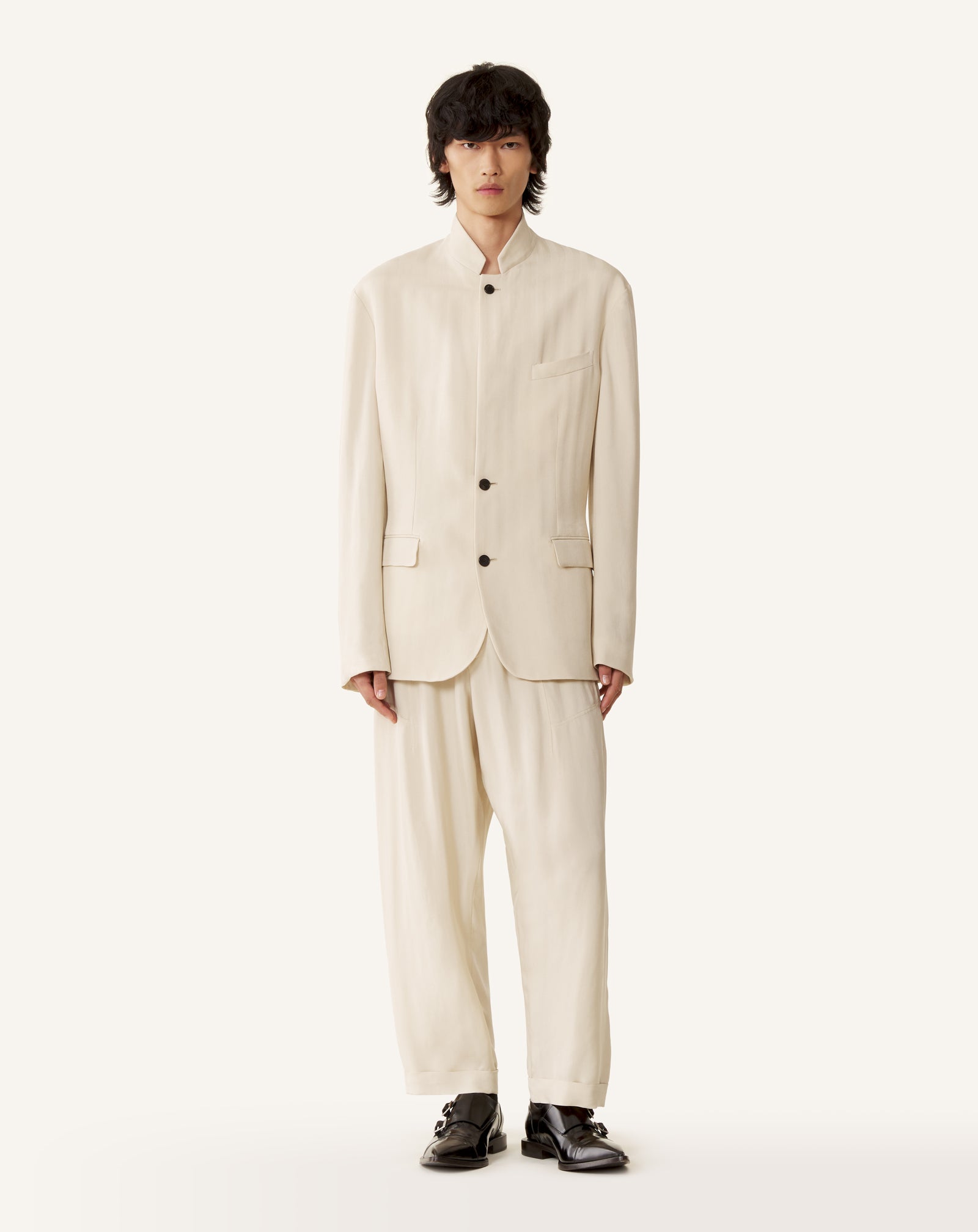 VISCOSE JACKET WITH STAND-UP COLLAR - Image 2