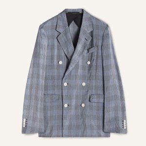 DOUBLE-BREASTED JACKET IN VISCOSE