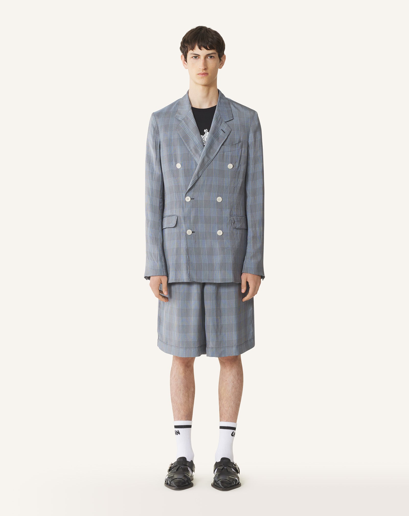 DOUBLE-BREASTED JACKET IN VISCOSE - Image 2