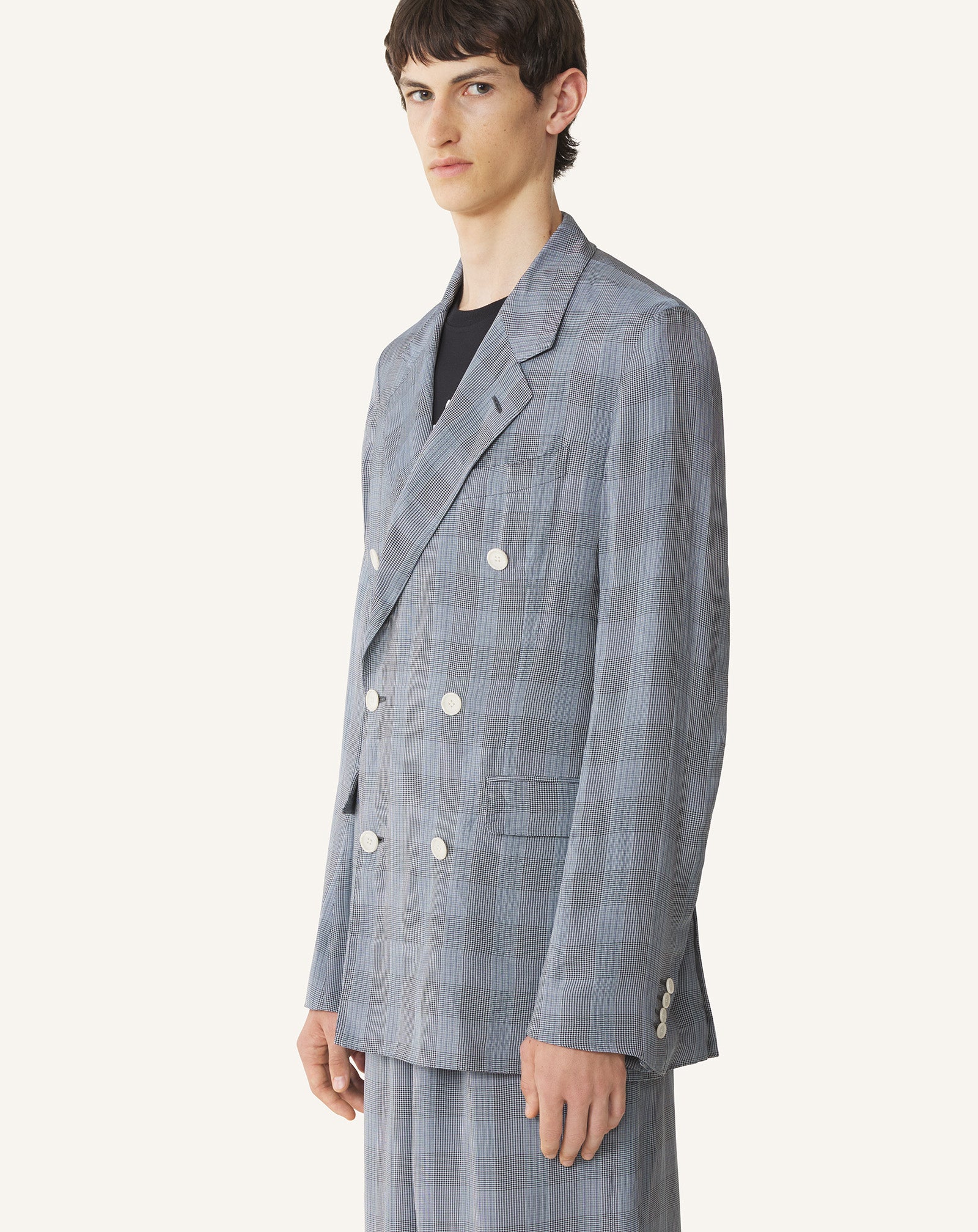 DOUBLE-BREASTED JACKET IN VISCOSE - Image 3