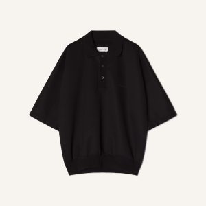 LOOSE-FIT DOUBLE-FACE JERSEY POLO SHIRT
