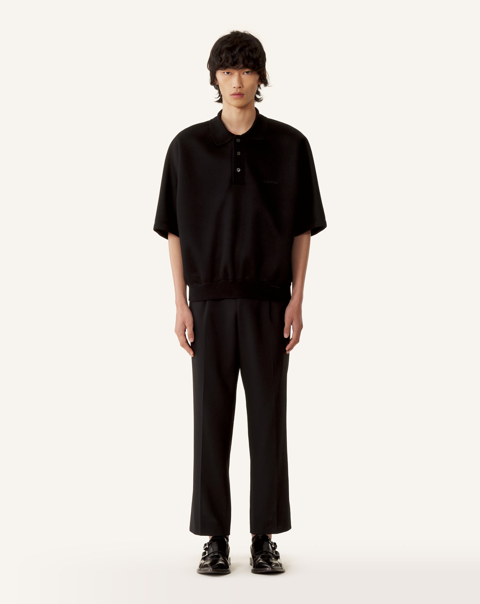 LOOSE-FIT DOUBLE-FACE JERSEY POLO SHIRT - Image 2