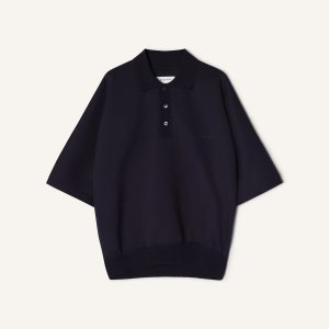 LOOSE-FIT DOUBLE-FACE JERSEY POLO SHIRT