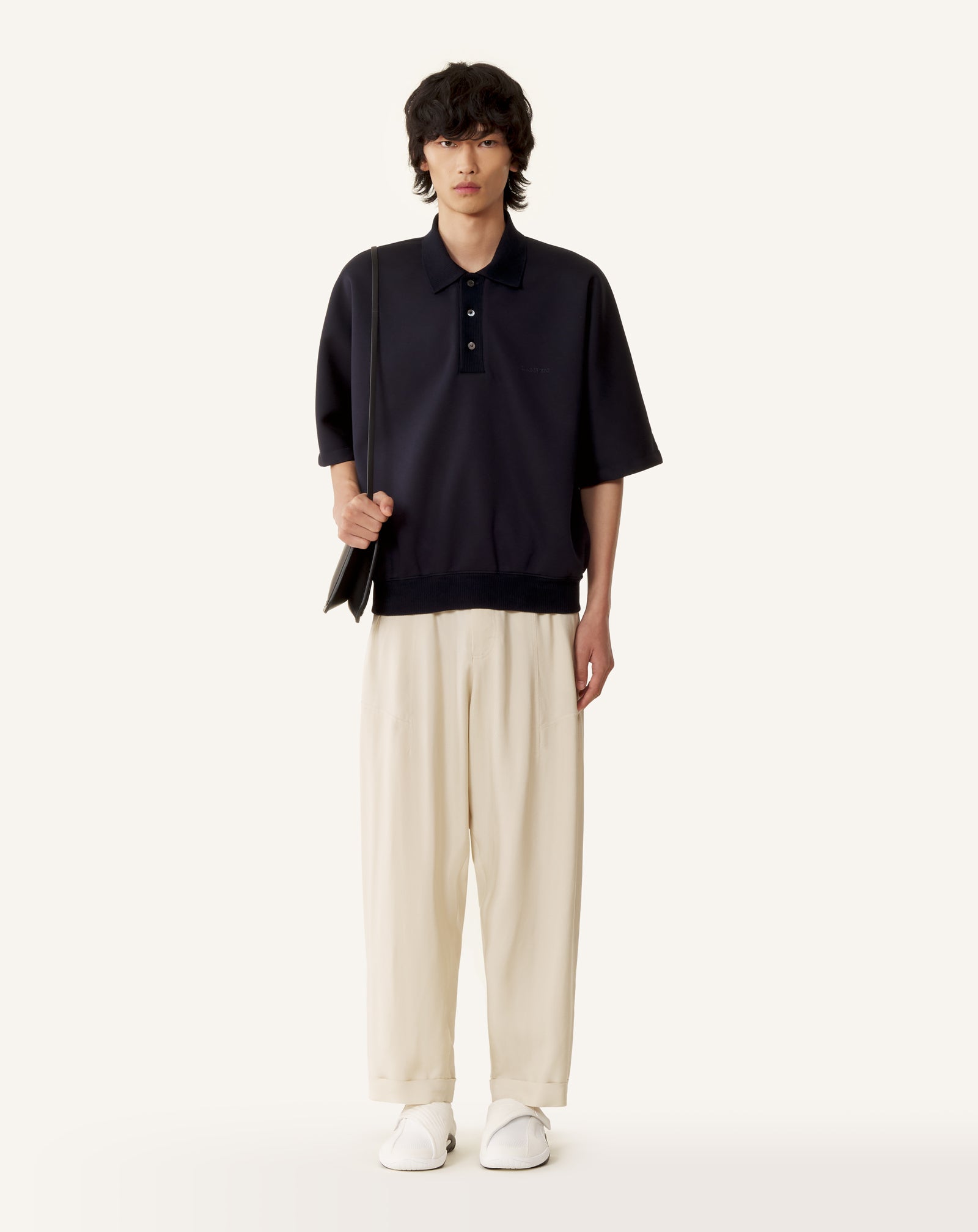 LOOSE-FIT DOUBLE-FACE JERSEY POLO SHIRT - Image 2
