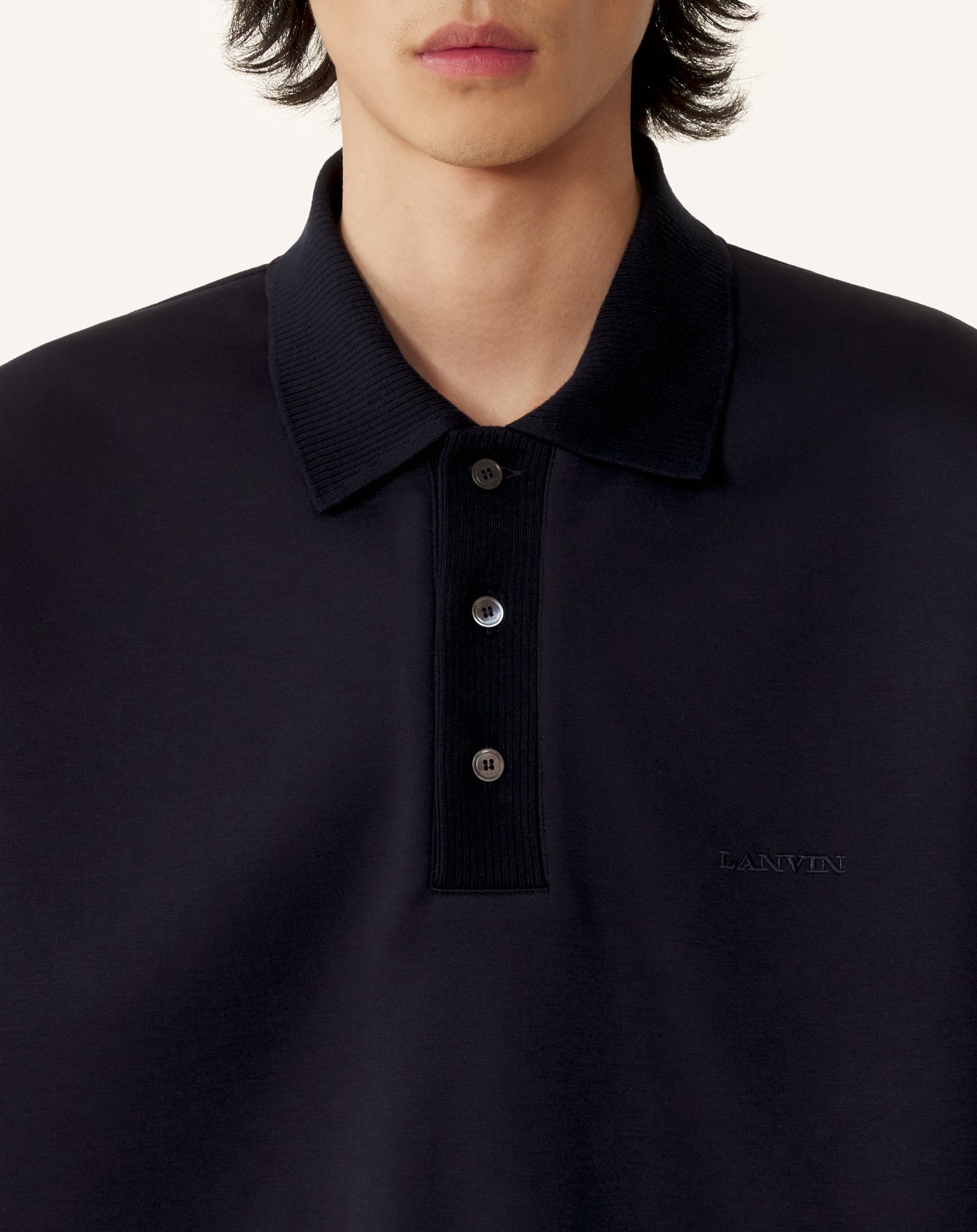 LOOSE-FIT DOUBLE-FACE JERSEY POLO SHIRT - Image 5
