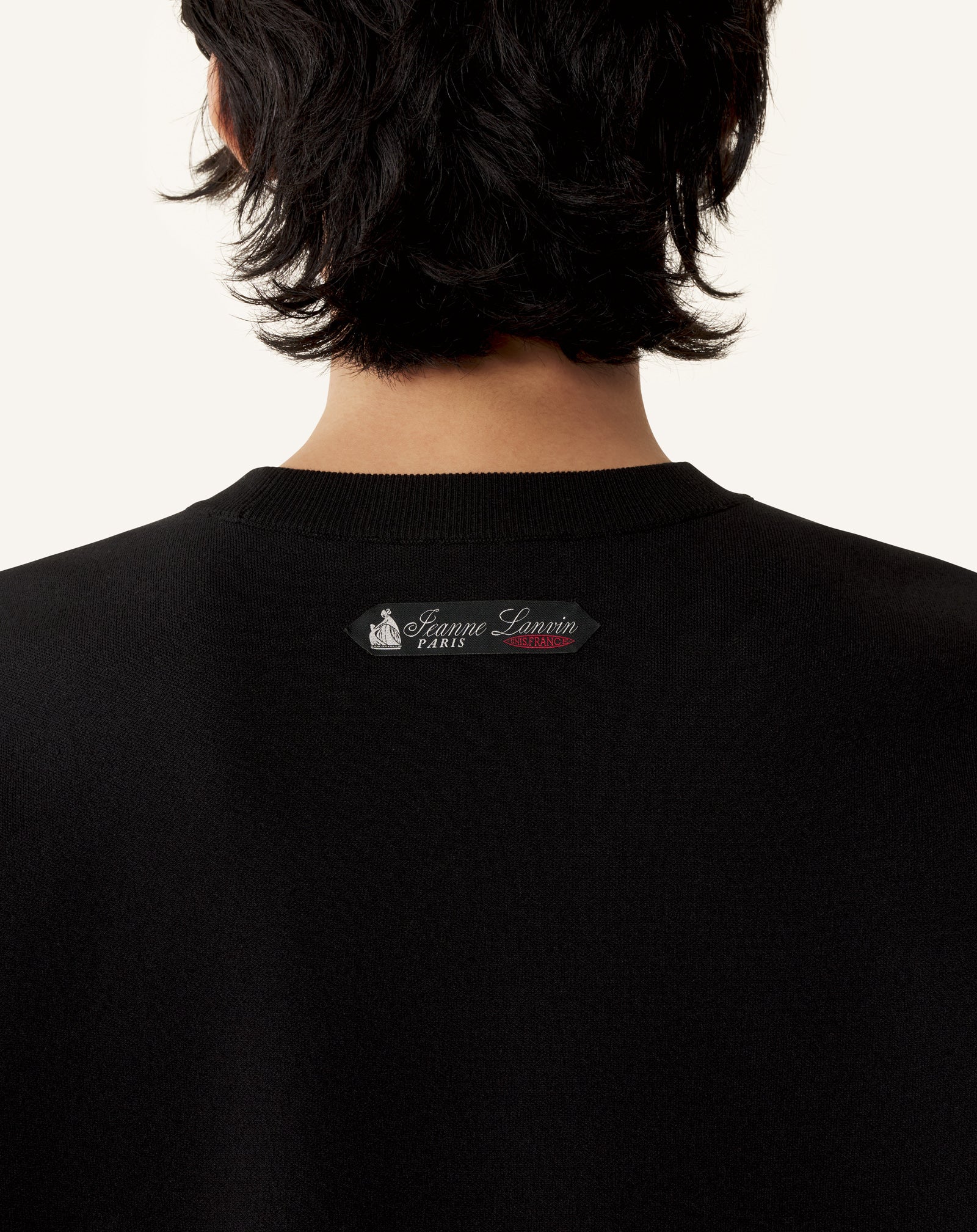 LOOSE-FIT T-SHIRT IN SILK AND COTTON JACQUARD - Image 6