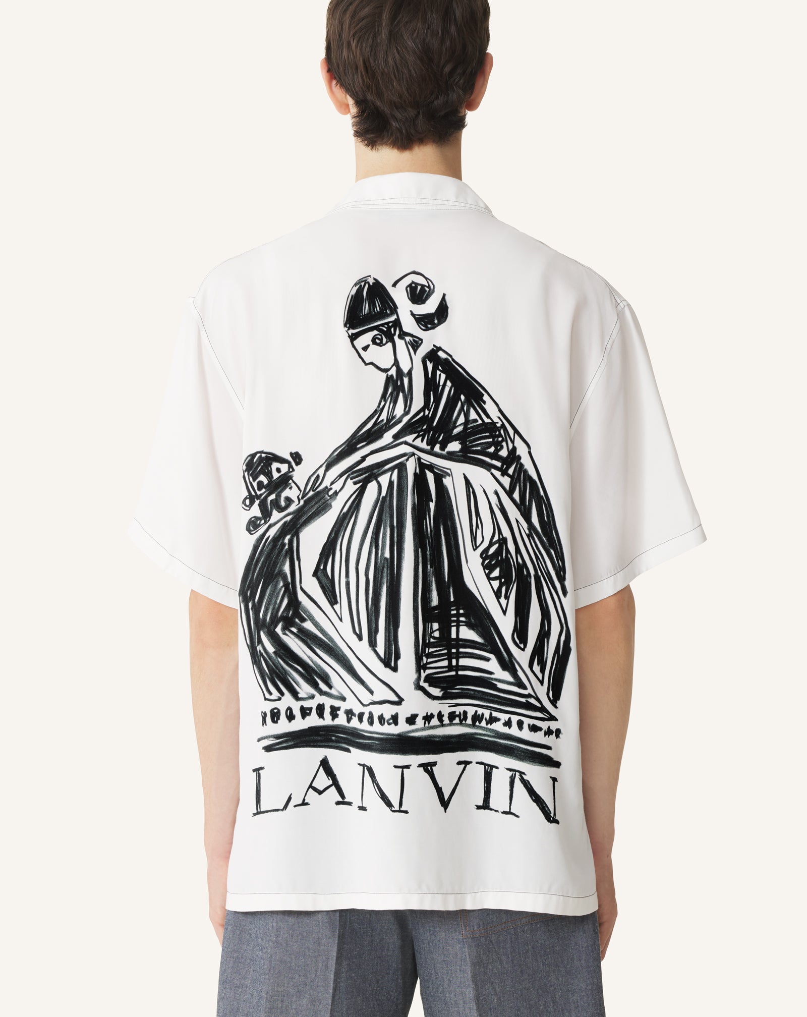 SHIRT WITH MOTHER AND CHILD PRINT ON THE BACK - Image 4