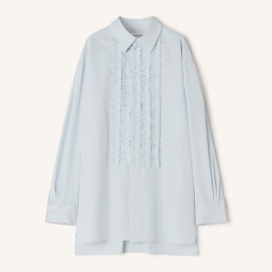 COTTON POPLIN BIB FRONT SHIRT