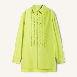 COTTON POPLIN BIB FRONT SHIRT