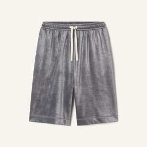 VELVET BERMUDA SHORTS
