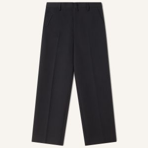 STRAIGHT-LEG WOOL PANTS