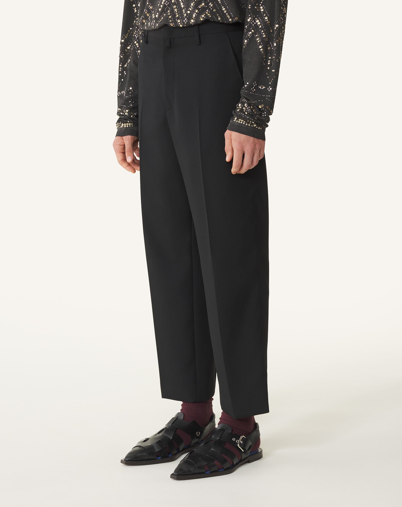 STRAIGHT-LEG WOOL PANTS - Image 3