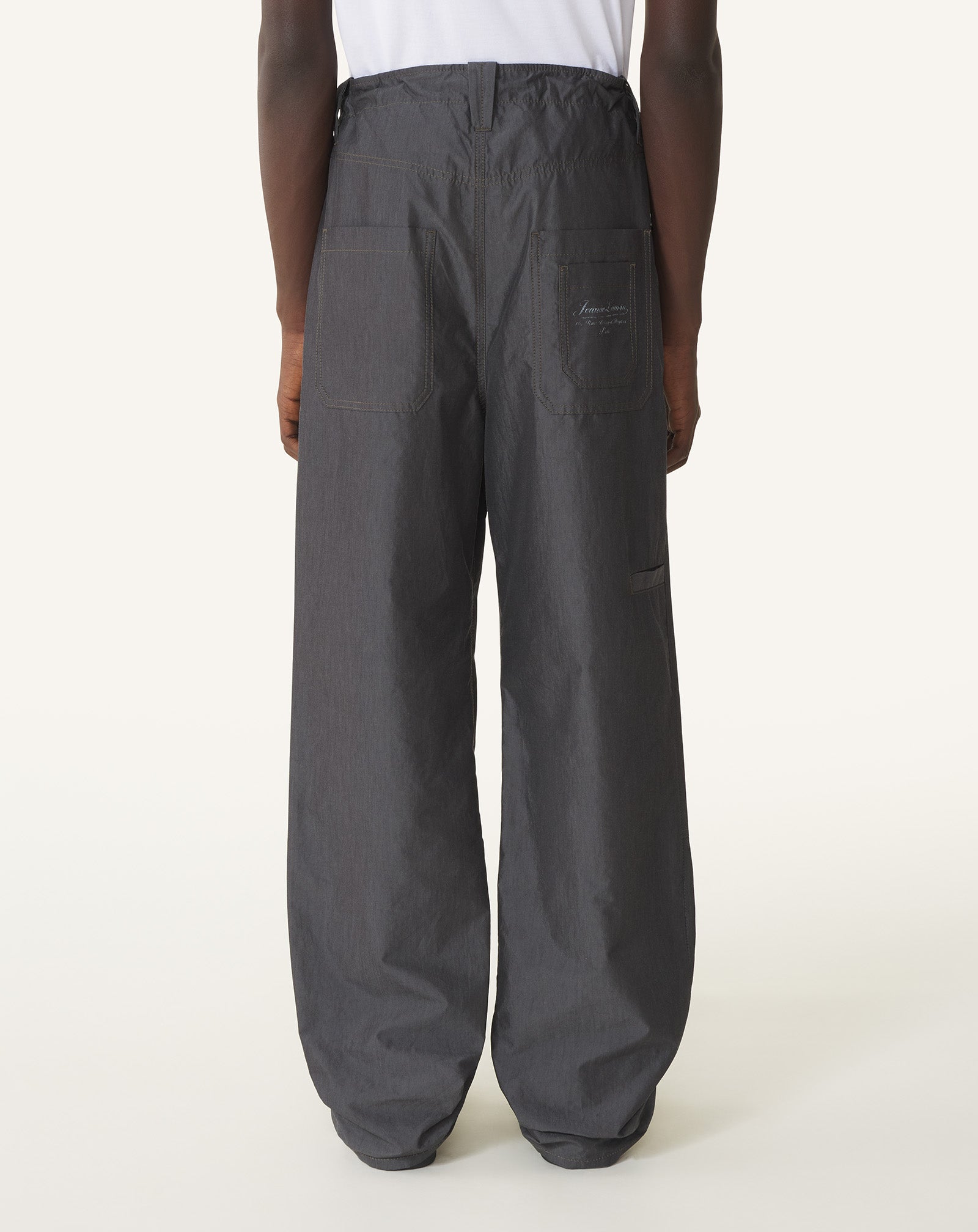 WIDE-LEG CHAMBRAY PANTS - Image 4