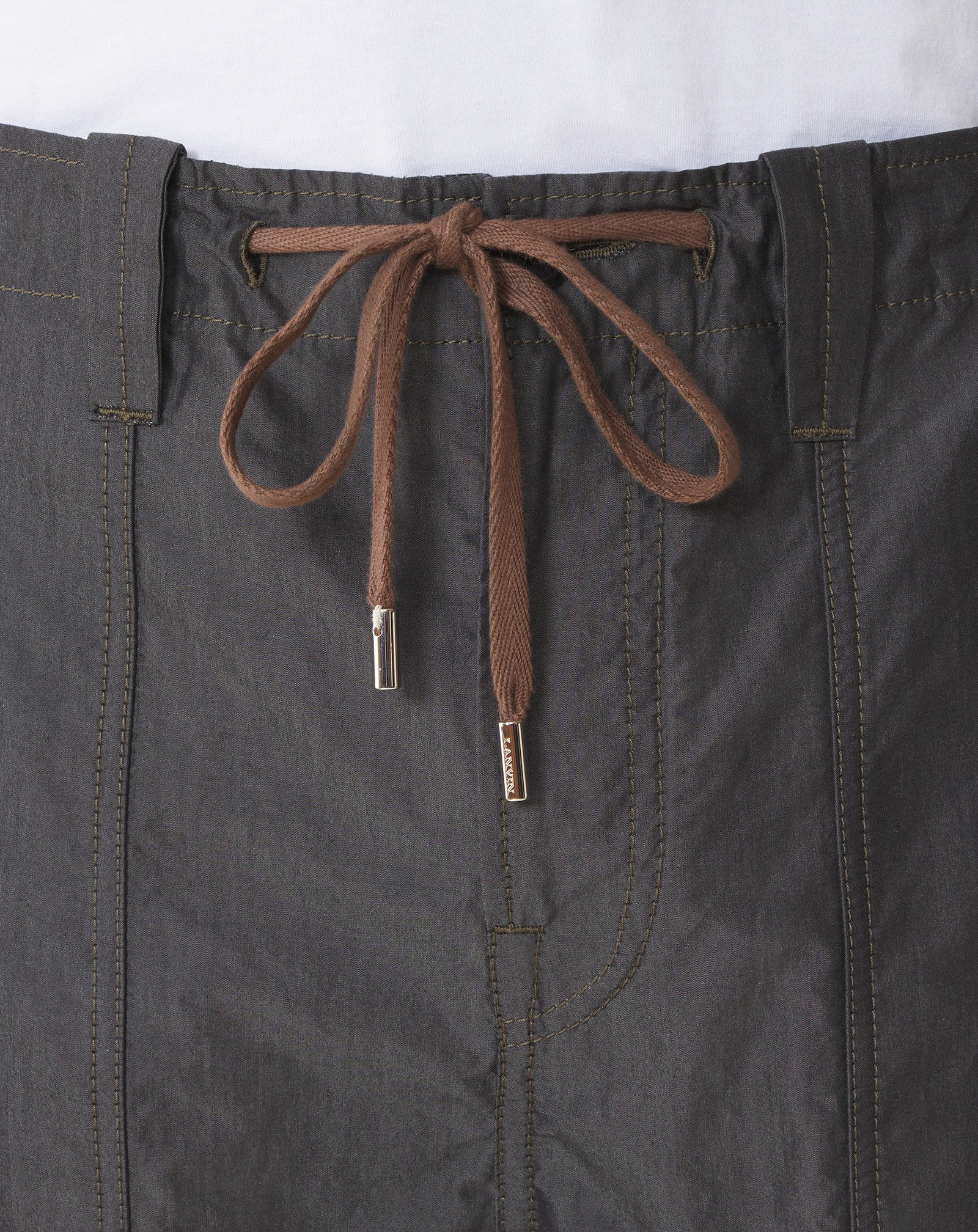 WIDE-LEG CHAMBRAY PANTS - Image 5