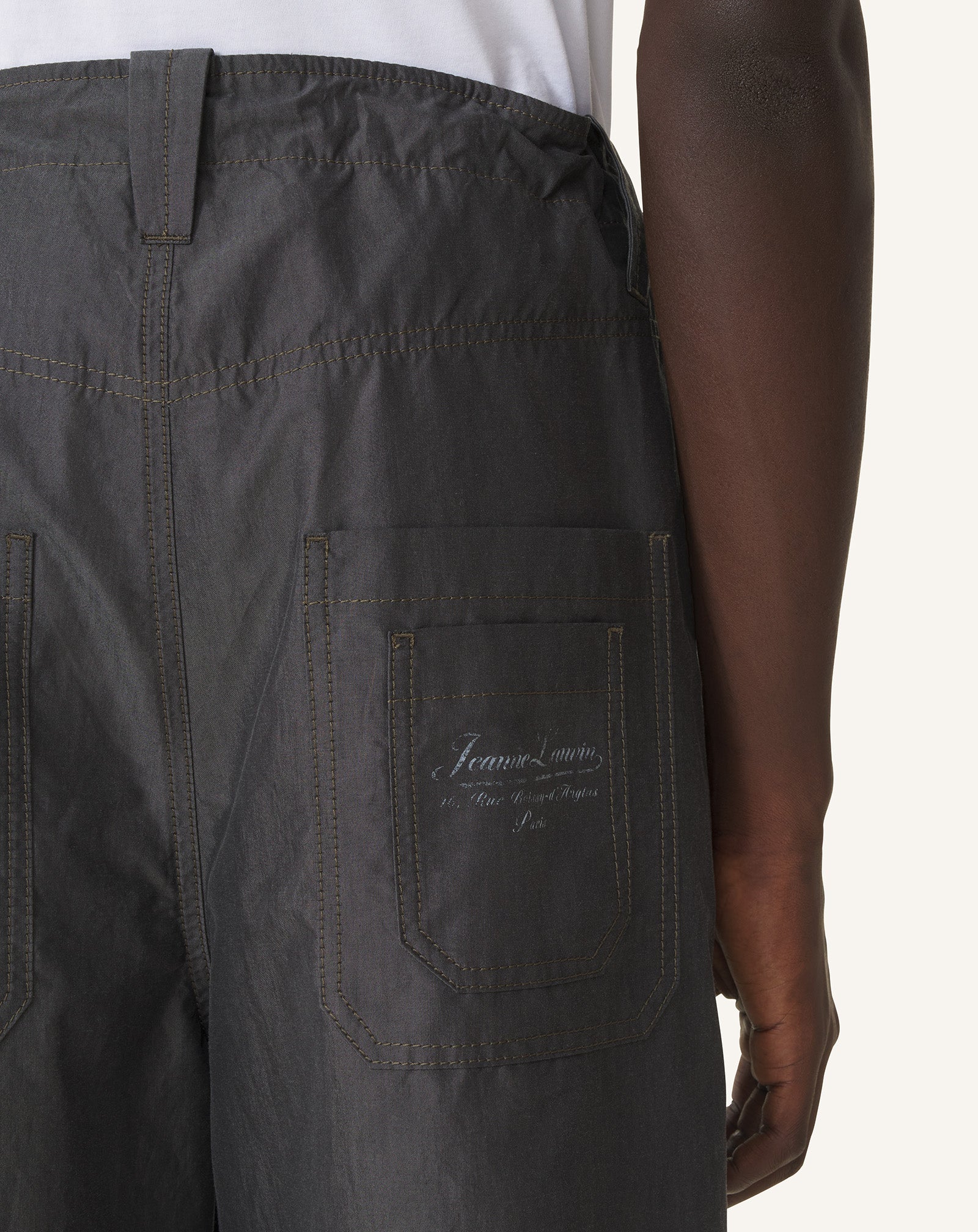 WIDE-LEG CHAMBRAY PANTS - Image 6