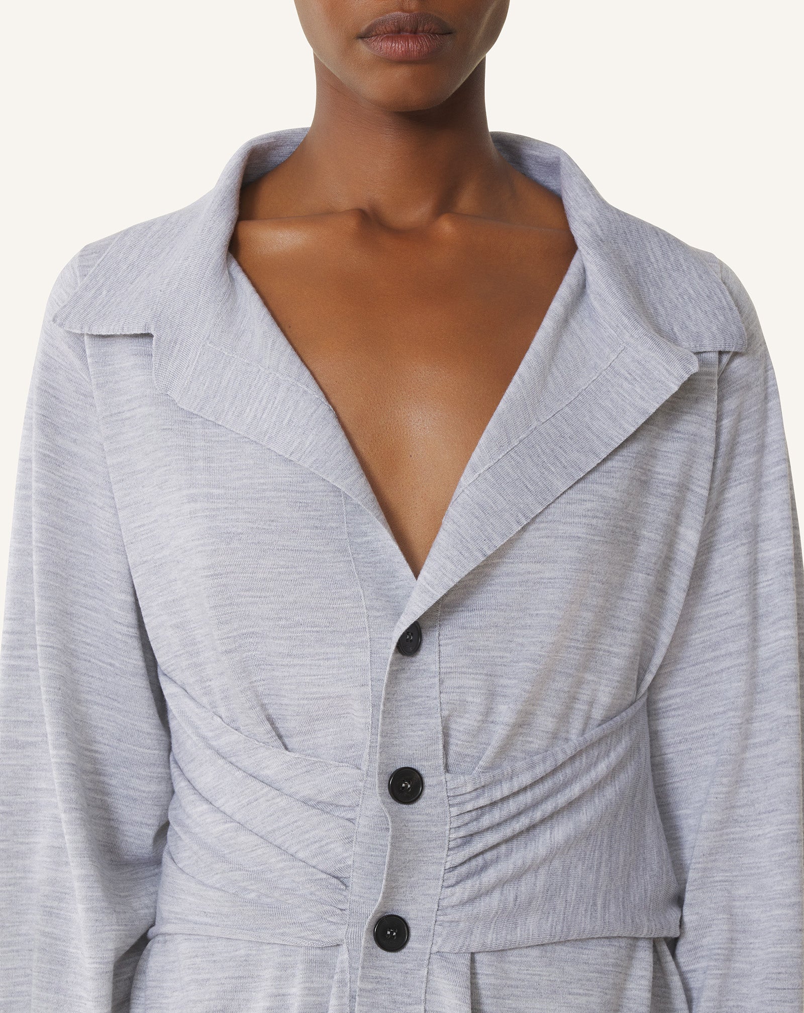 DRAPED WOOL CARDIGAN - Image 5