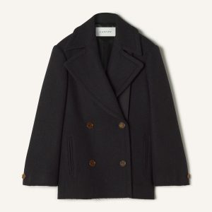 SHORT PEACOAT IN WOOL