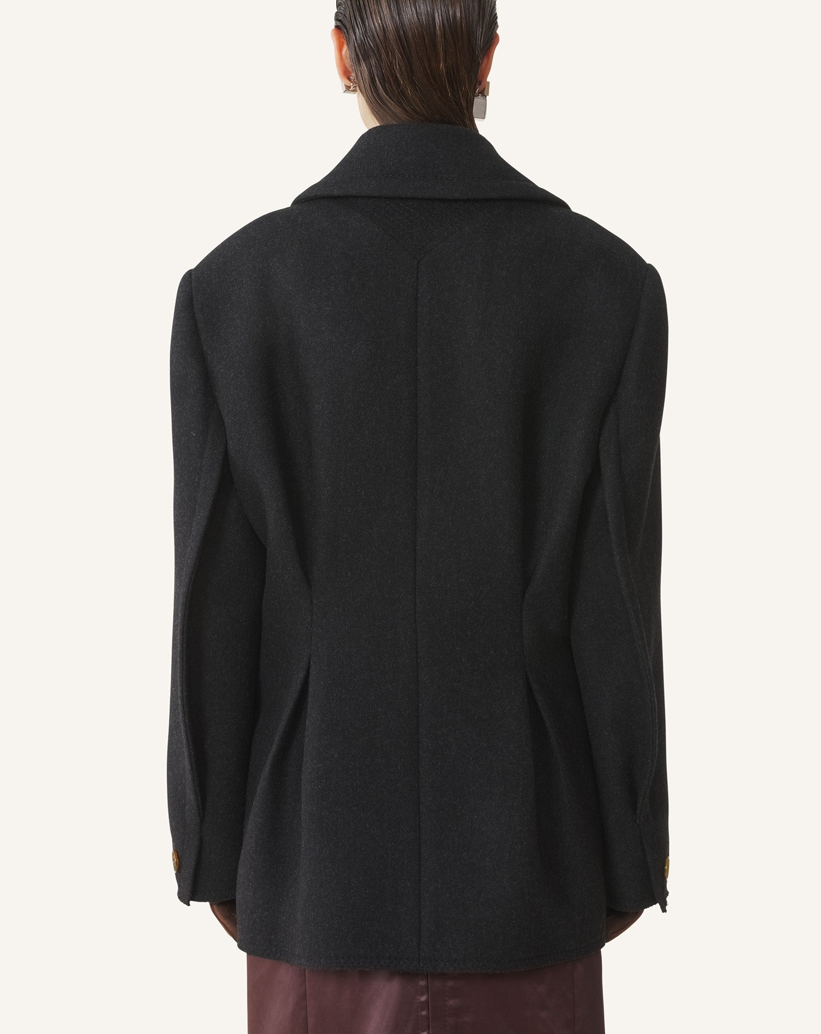 SHORT PEACOAT IN WOOL - Image 4