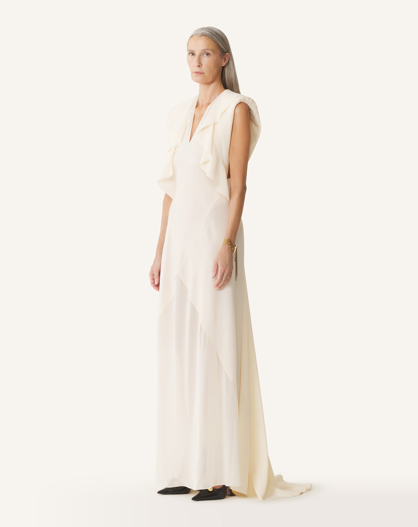 LONG DRESS IN SILK GEORGETTE - Image 3