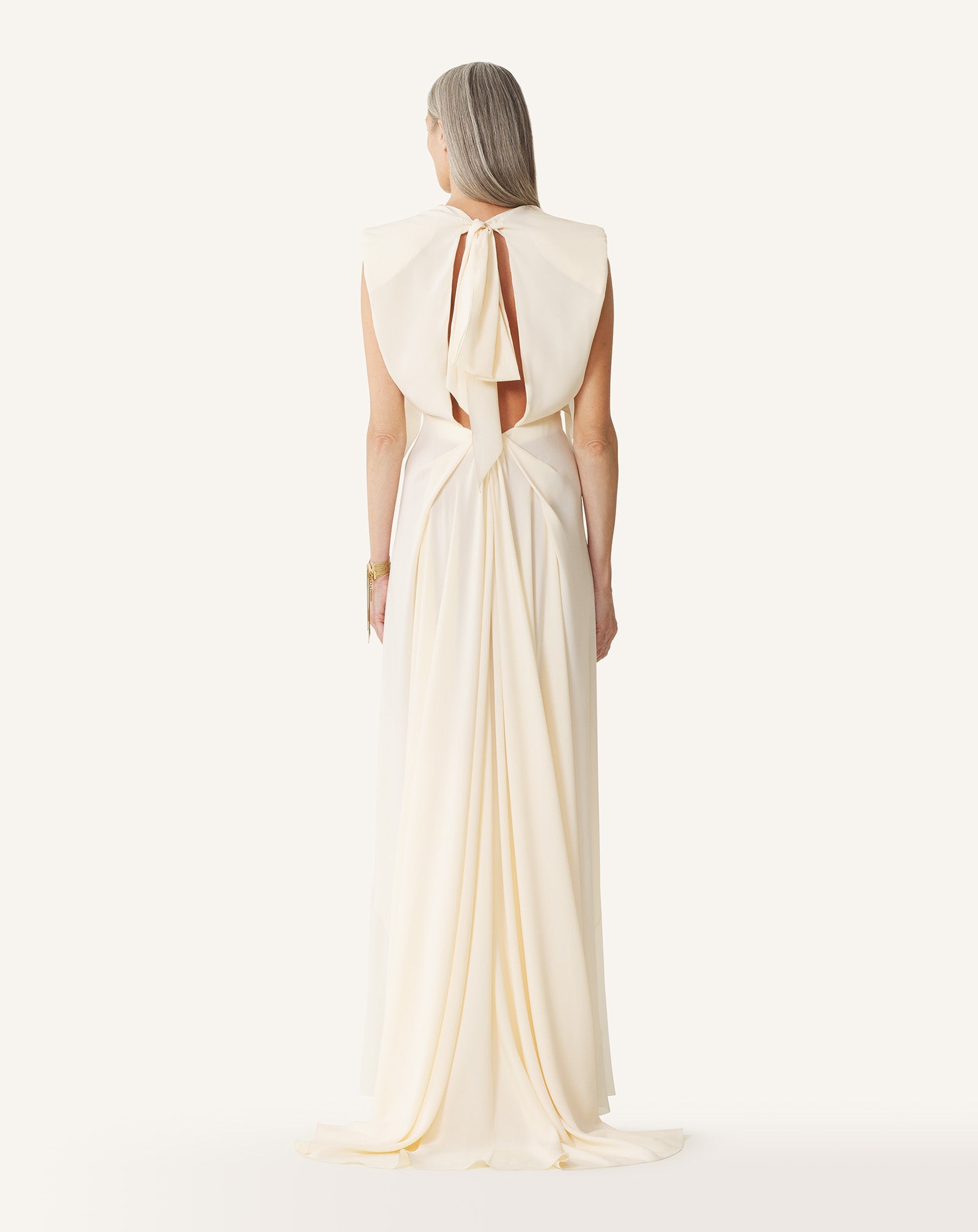 LONG DRESS IN SILK GEORGETTE - Image 4
