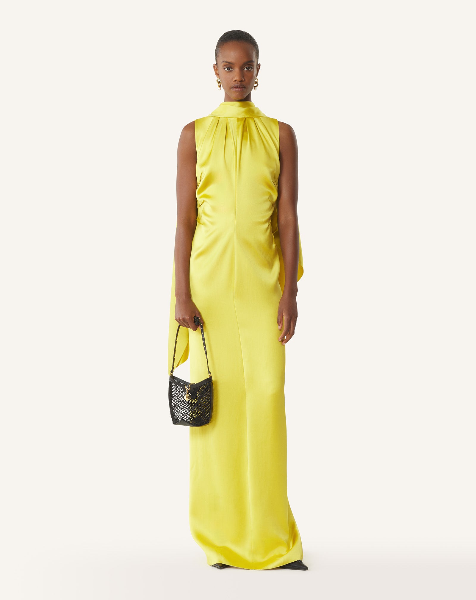 LONG SATIN DRESS - Image 2