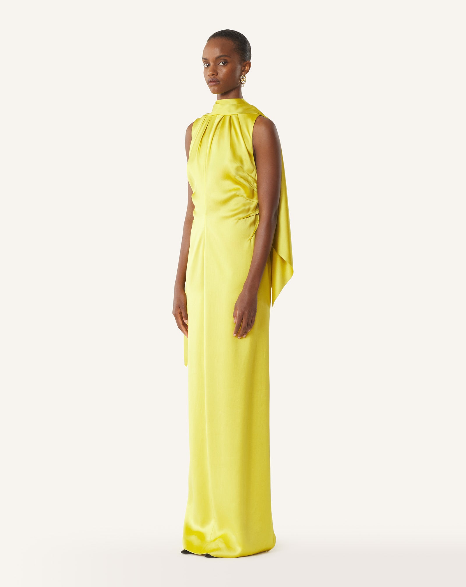 LONG SATIN DRESS - Image 3