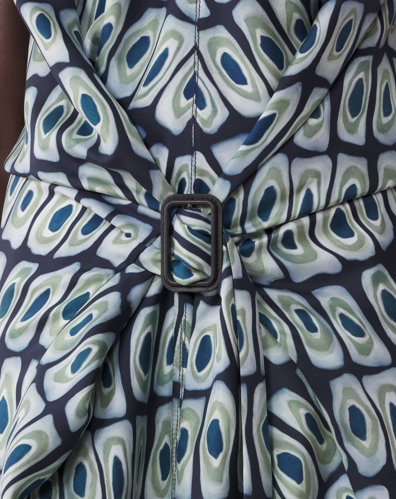 PRINTED CAPE DRESS IN SILK - Image 5