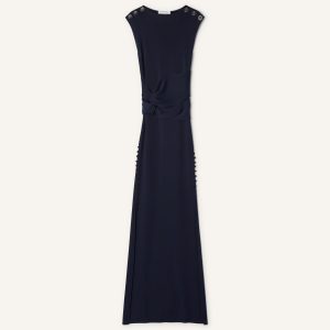 VISCOSE FITTED CHOKER DRESS