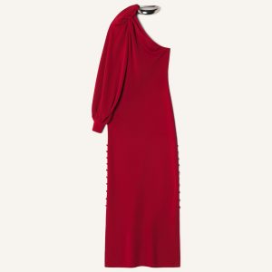 ASYMMETRICAL CHOKER DRESS IN VISCOSE