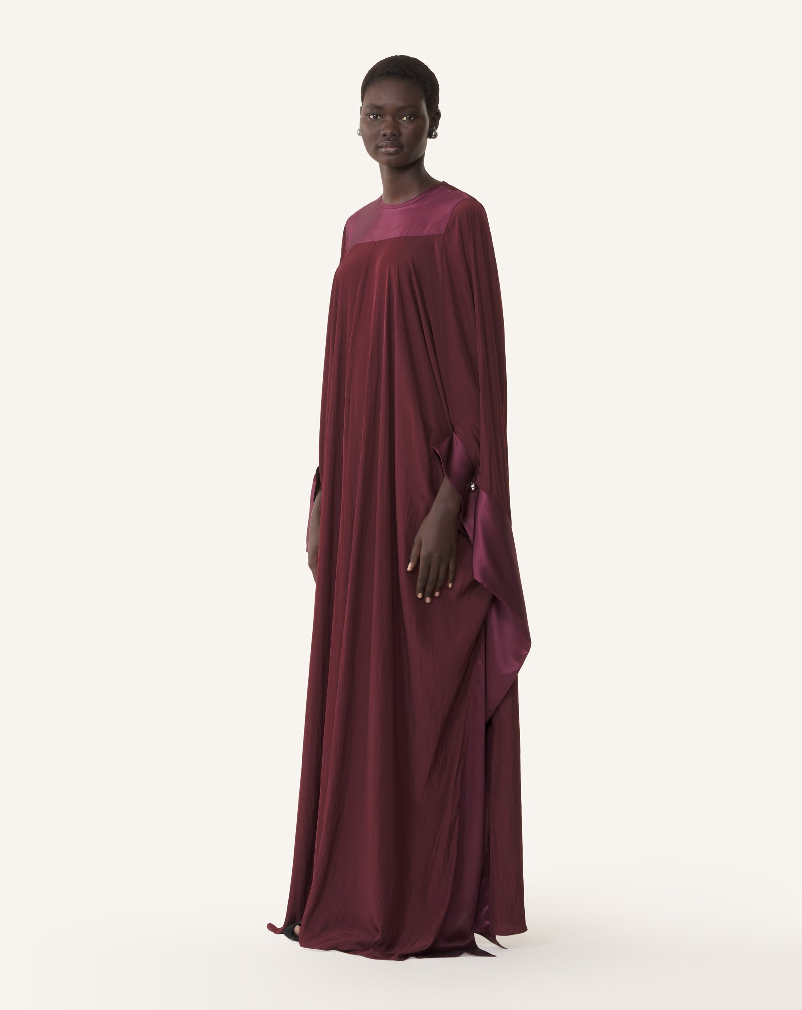 FULL-LENGTH CHARMEUSE DRESS - Image 3