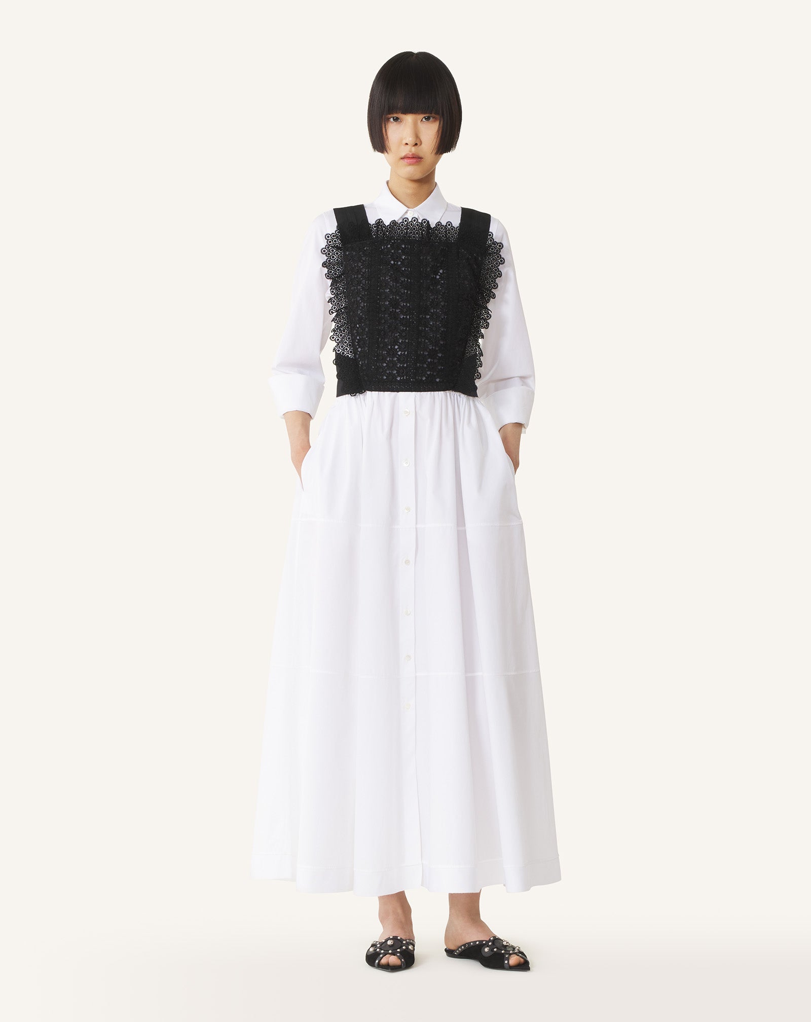 COTTON POPLIN SHIRT DRESS - Image 2