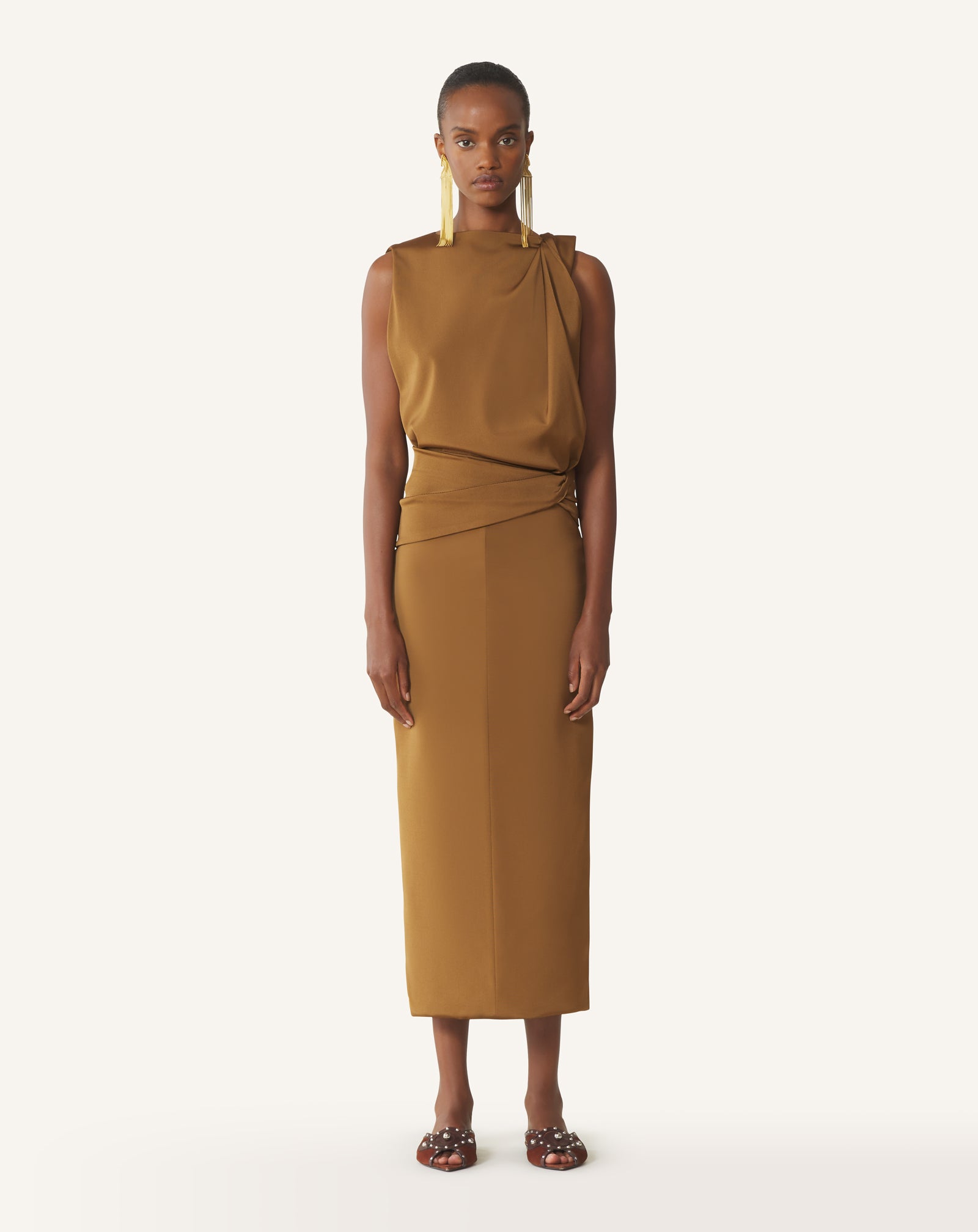 MIDI DRESS IN VISCOSE - Image 2