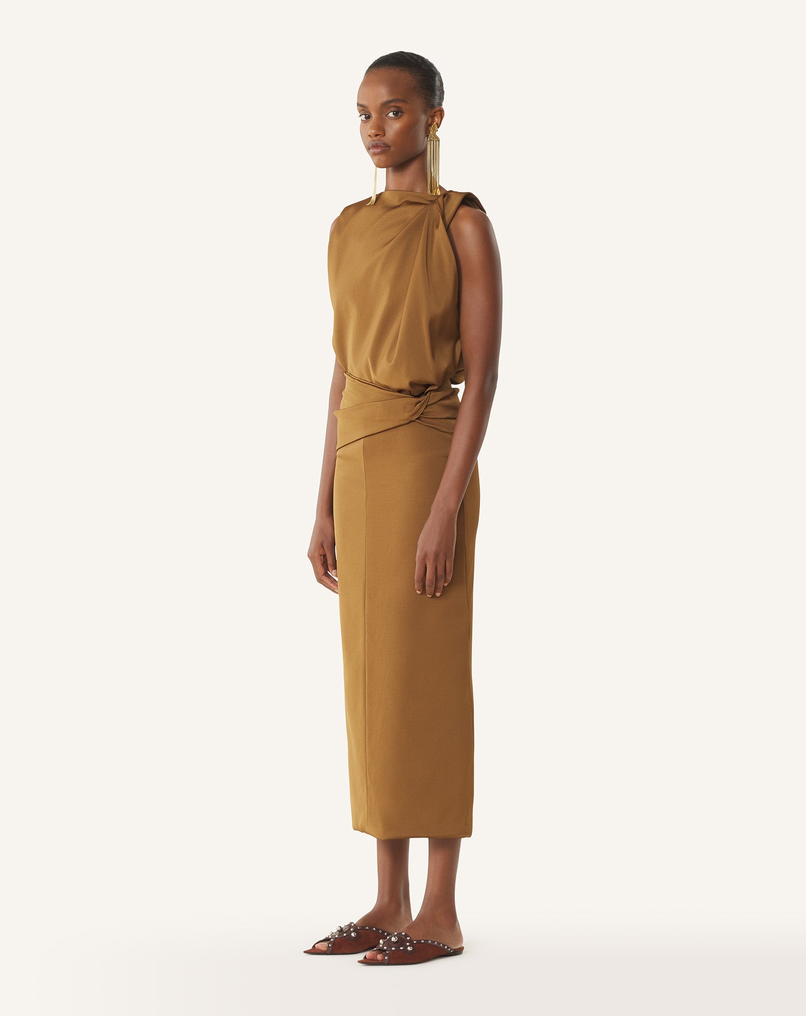 MIDI DRESS IN VISCOSE - Image 3