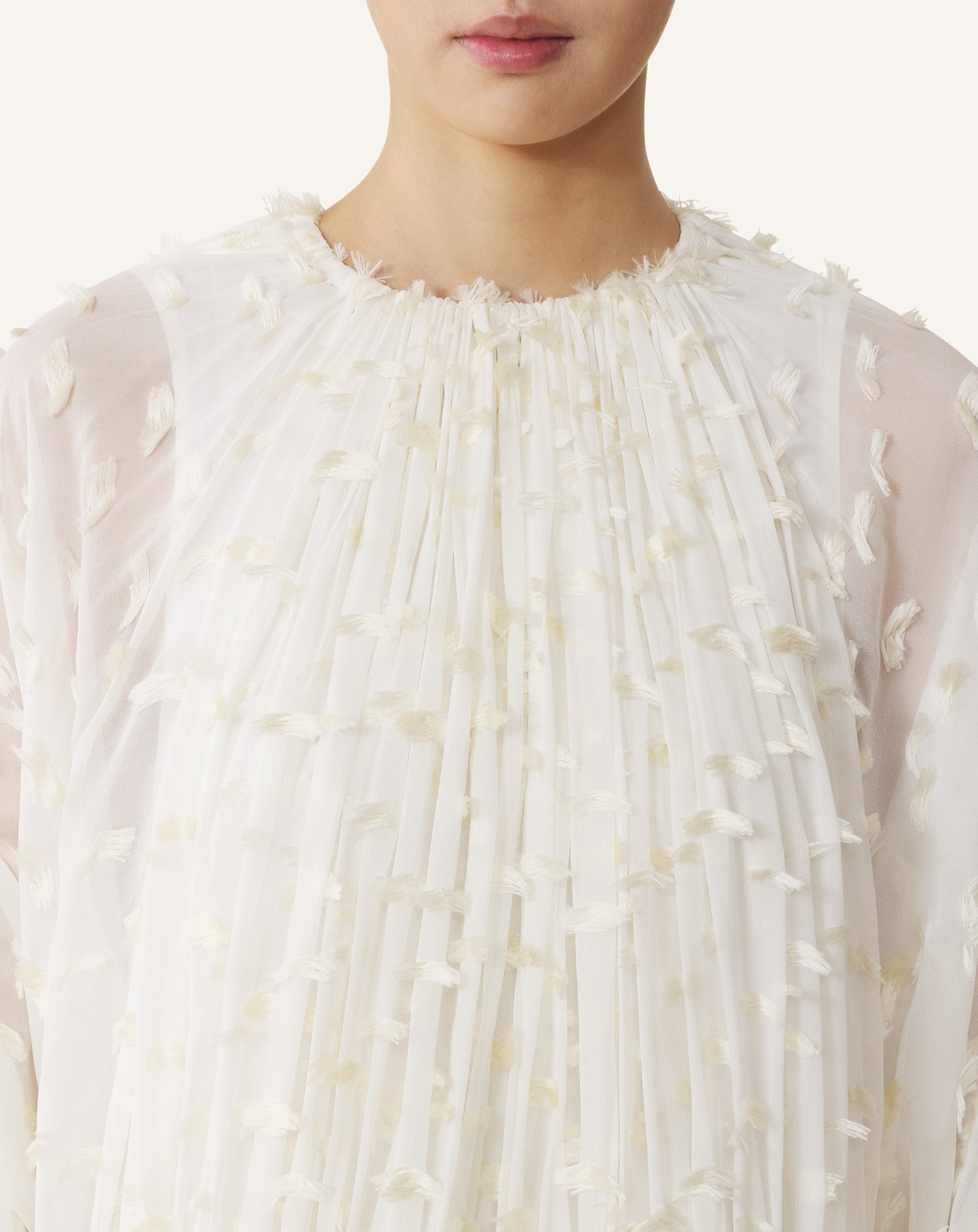 LONG DRESS IN PLUMETIS SILK - Image 5