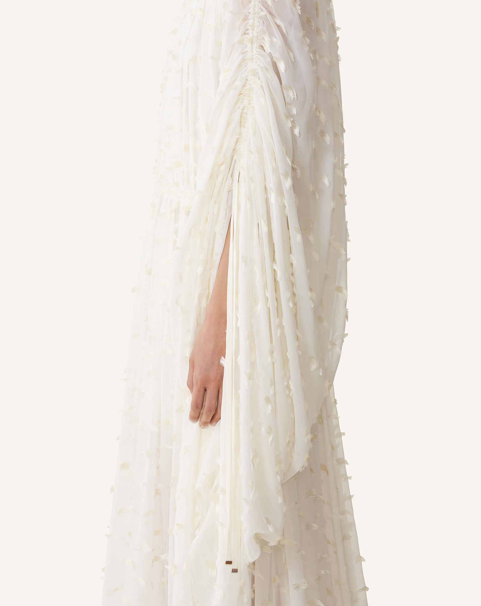 LONG DRESS IN PLUMETIS SILK - Image 6