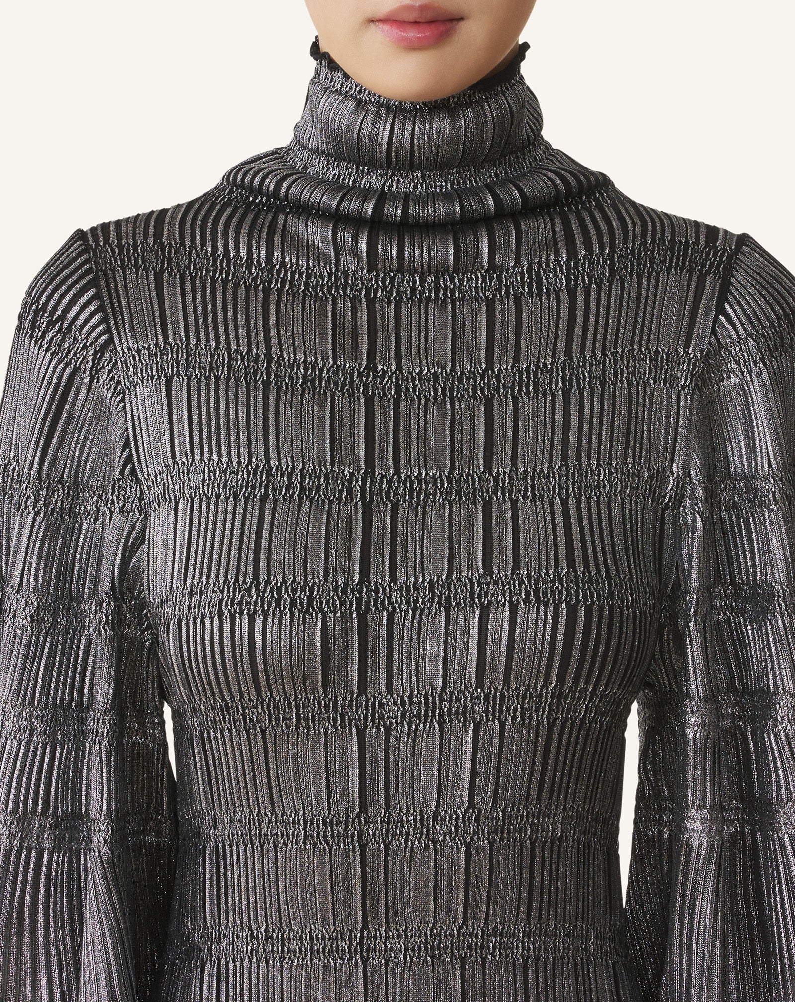 MIDI DRESS IN METALLIC VISCOSE - Image 5