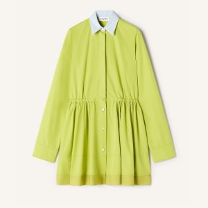 SHORT SHIRT DRESS IN COTTON POPLIN