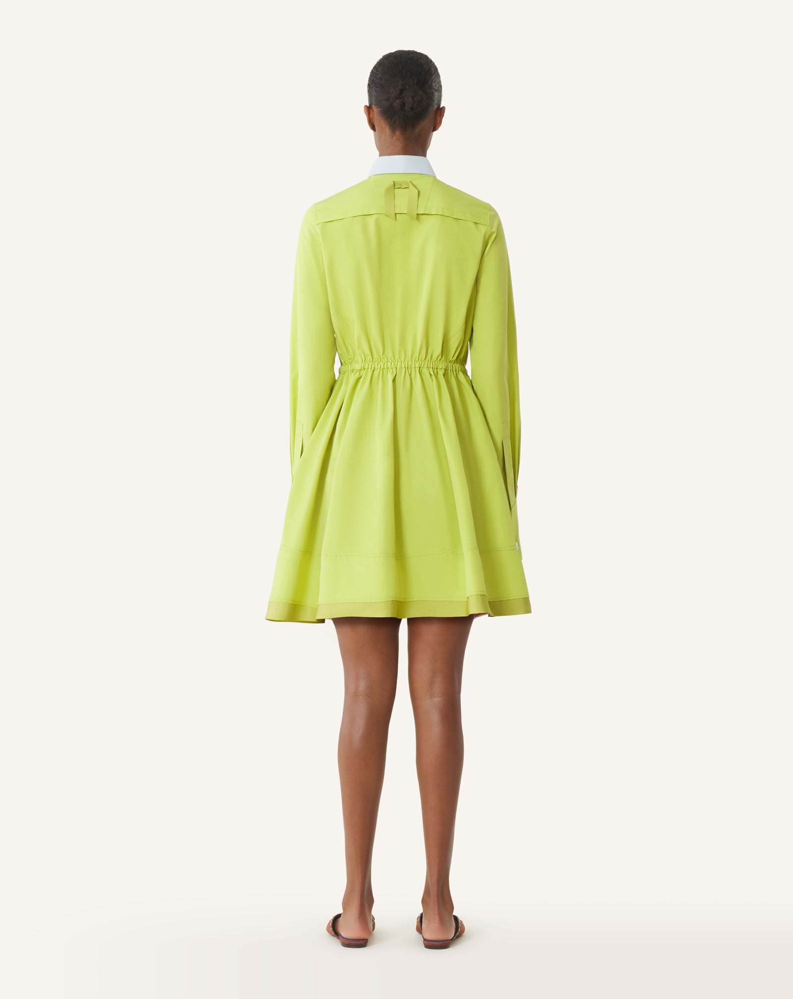 SHORT SHIRT DRESS IN COTTON POPLIN - Image 4