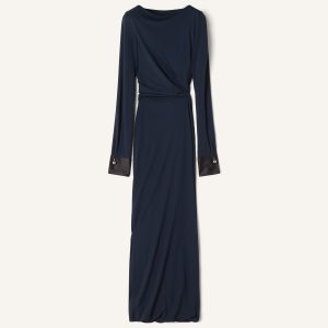 DRAPED DRESS IN CREPE JERSEY