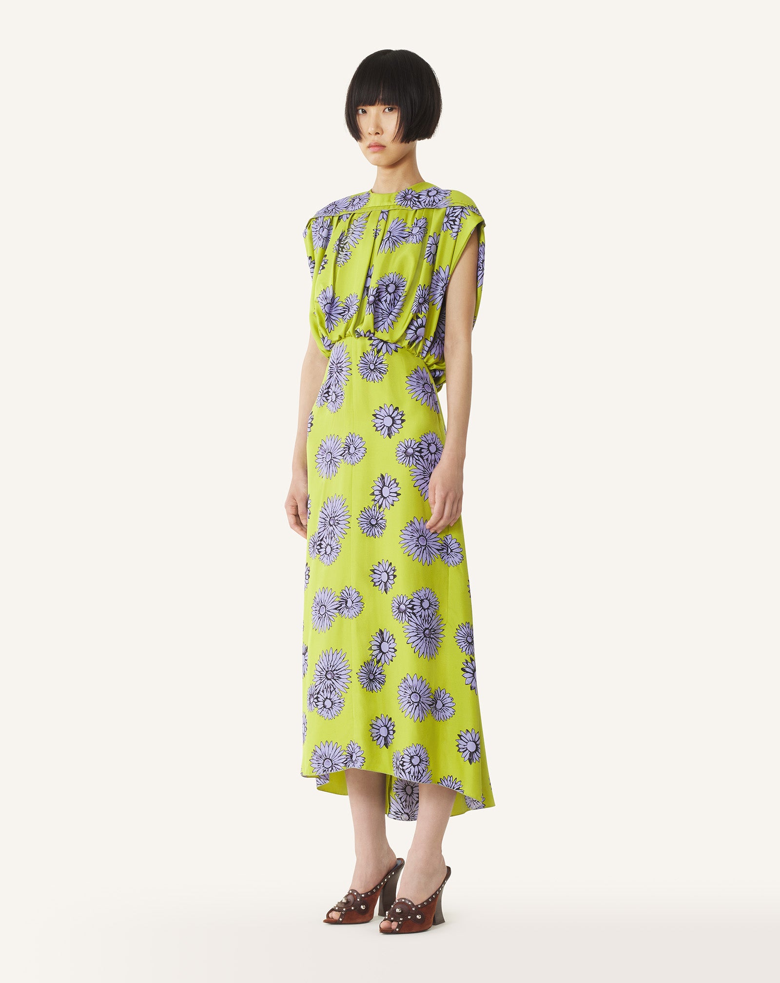 PRINTED SILK MIDI DRESS - Image 3