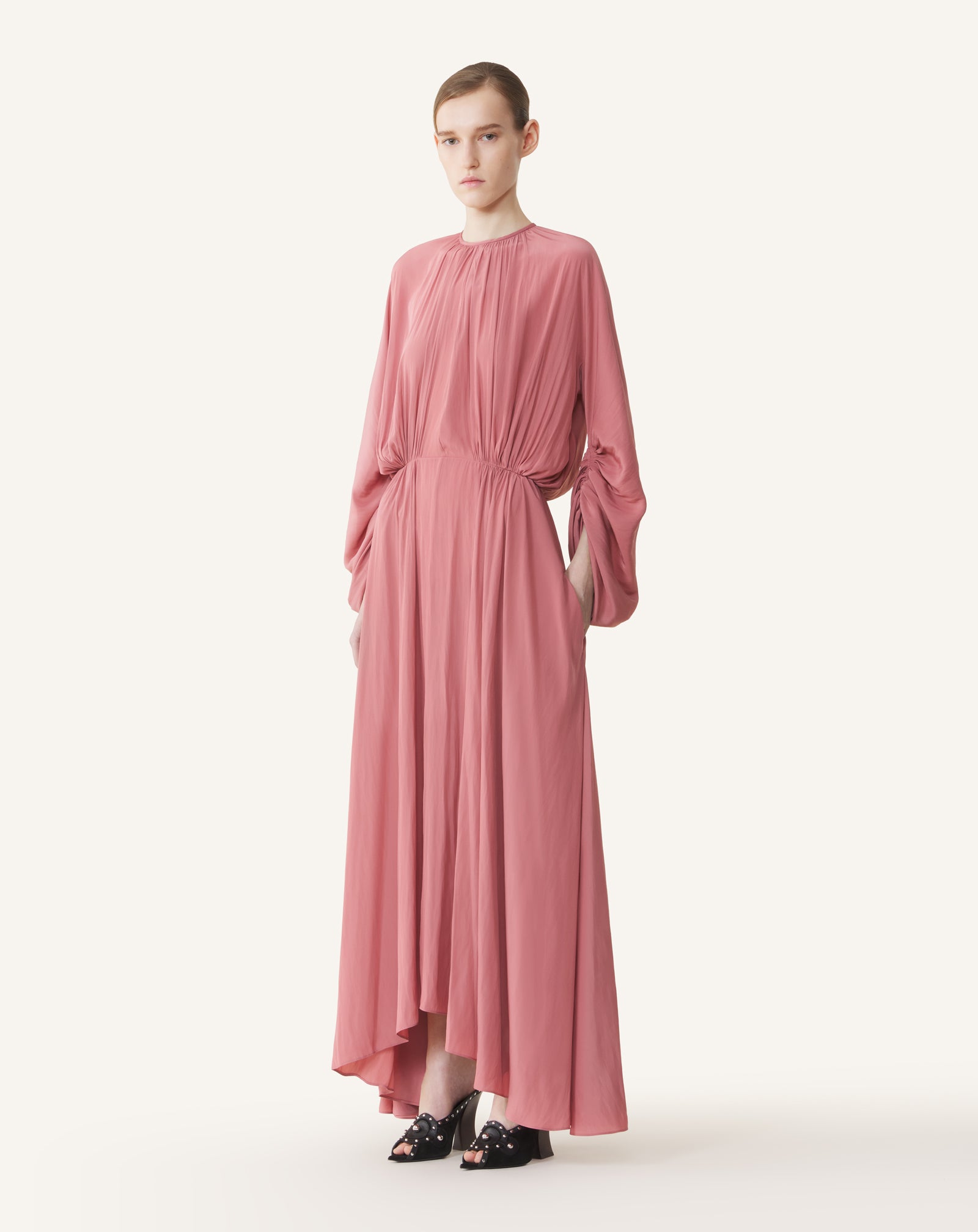 FITTED CHARMEUSE DRESS - Image 3